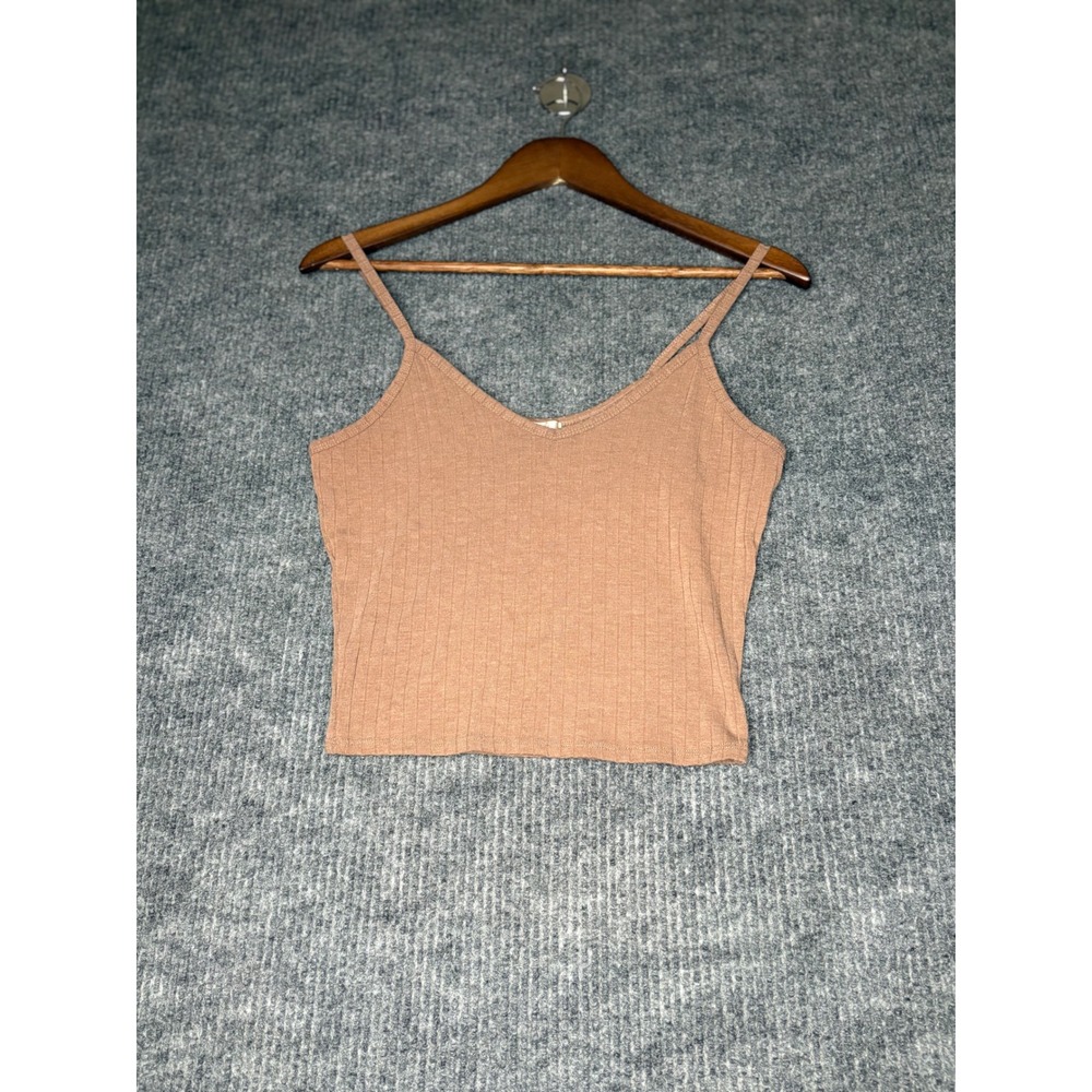 Bozzolo Mauve-Peach Ribbed Spaghetti Strap Cami